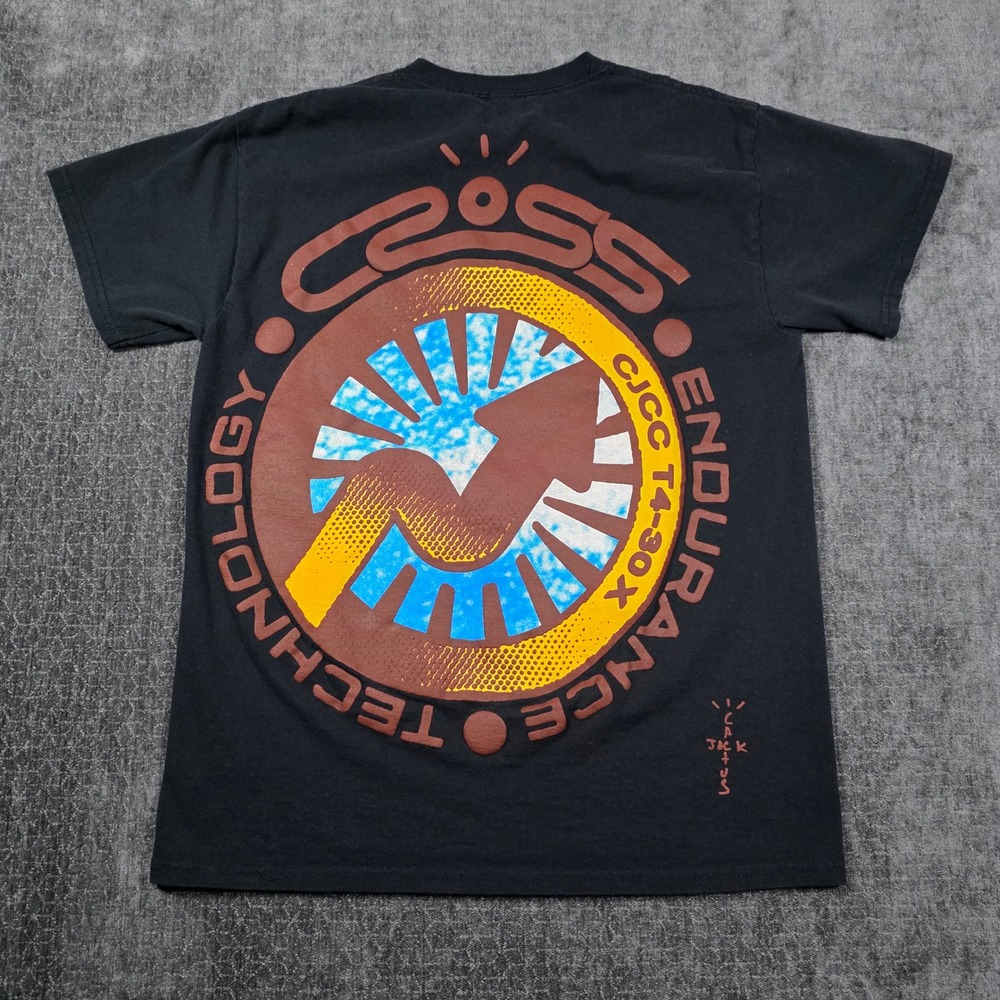 Travis Scott Cactus Jack T Shirt Mens Small Cross Endurance Technology Black S